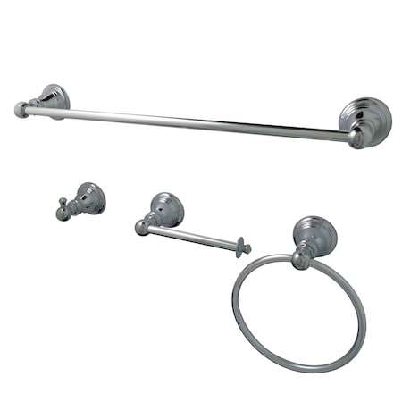 Kingston Brass 4-Piece Bathroom Accessory Set, Chrome BAHK192478C